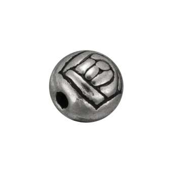 Metallperle, 8X6mm, silberfarben 