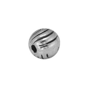 Metallperle, 5mm, silberfarben 