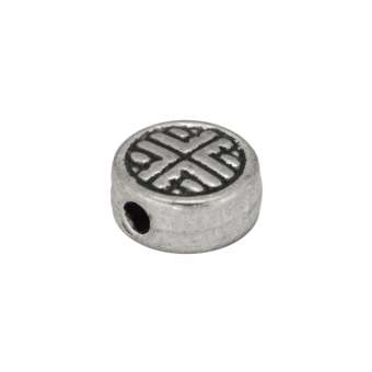 Metallperle, 4X7mm, silberfarben 