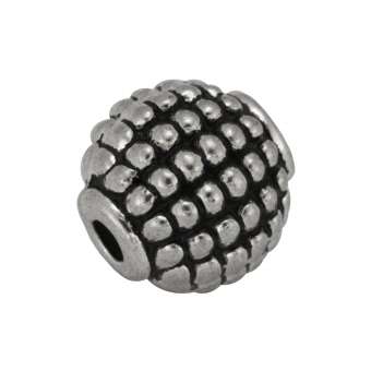 Metallperle, 9mm, silberfarben 