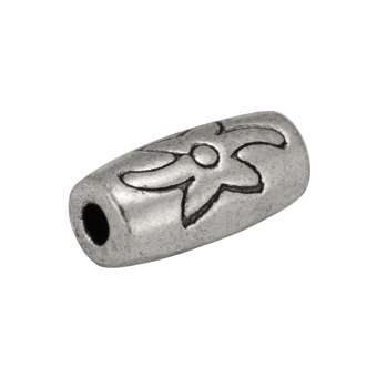 Metallperle, 10X5mm, silberfarben 