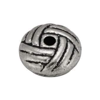 Metallperle, 10X5mm, silberfarben 