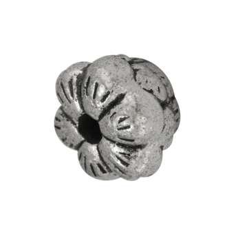 Metallperle, 7X6mm, silberfarben 