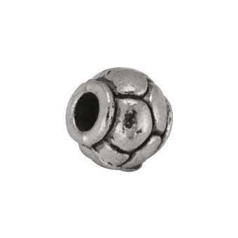 Metallperle, 5X7mm, silberfarben 