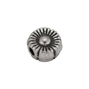 Metallperle, 6mm, silberfarben 