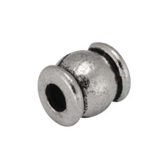 Metallperle, 7X6mm, silberfarben 