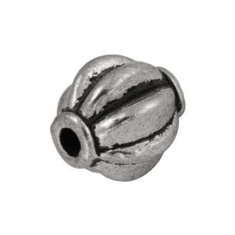 Metallperle, 8X7mm, silberfarben 