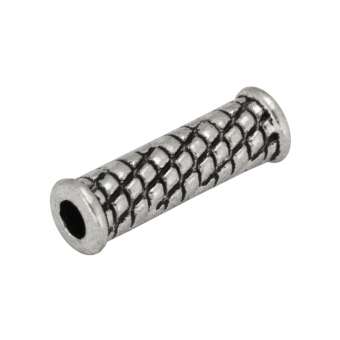 Metallperle, 14X5mm, silberfarben 