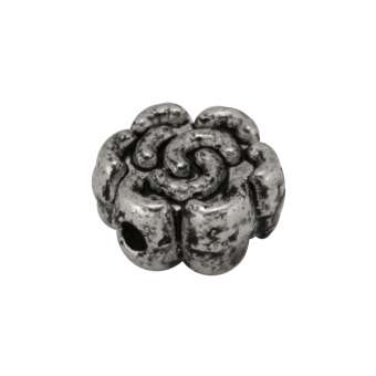 Metallperle, 8mm, silberfarben 