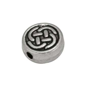 Metallperle, 7X3mm, silberfarben 