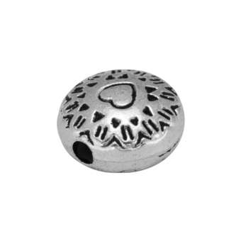 Metallperle, 8mm, silberfarben 
