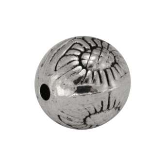 Metallperle, 8mm, silberfarben 
