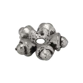 Metallperle, 10X4mm, silberfarben 