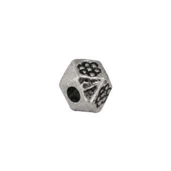 Metallperle, 4mm, silberfarben 