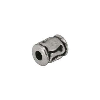 Metallperle, 5X4mm, silberfarben 