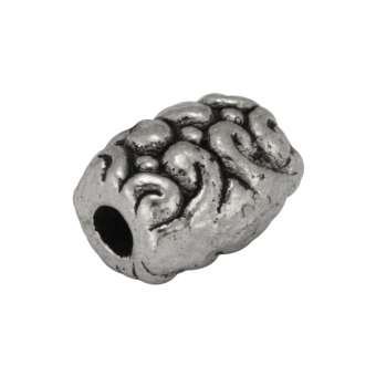 Metallperle, 8X6mm, silberfarben 