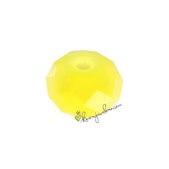 Glasschliffperle, briolette, 8X6mm, zitronengelb zitronengelb
