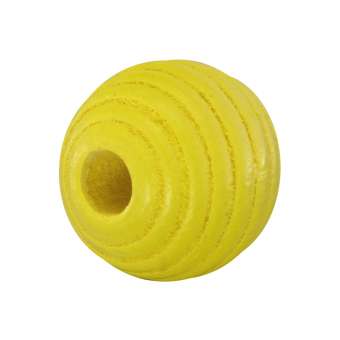 Holzperle, 12mm, rund, zitronengelb zitronengelb