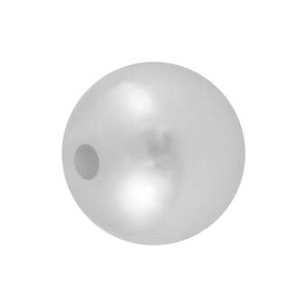 Wachsperle aus Kunststoff (10Stück), 8mm, rund, weiß weiß