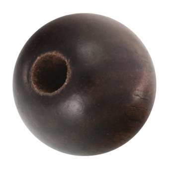 Holzperle (Tiger Ebony Wood / Ebenholz), 15mm, rund, braunen 