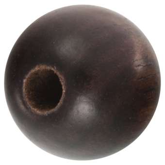 Holzperle (Tiger Ebony Wood / Ebenholz), 20mm, rund, braunen 
