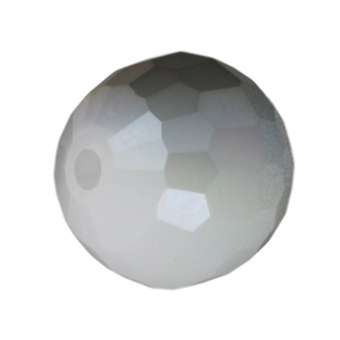 Glasschliffperle, Chessboard, 10mm, weiß auore boreale weiß auore boreale
