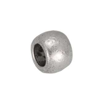Metallperle, 6X4mm, silberfarben silberfarben