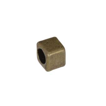 Metallperle, 4X4mm, bronzefarben bronzefarben