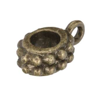 Anhängerhalter mit Ornamenten, 13X7mm, bronzefarben bronzefarben