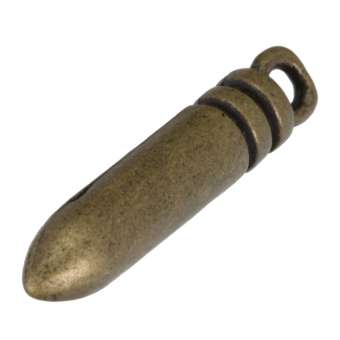 Metallanhänger (Patrone), 23X4mm, bronzefarben bronzefarben