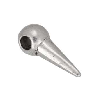 Metalperle mit Spike, 14X5mm, silberfarben silberfarben