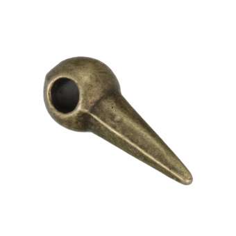 Metalperle mit Spike, 14X5mm, bronzefarben bronzefarben