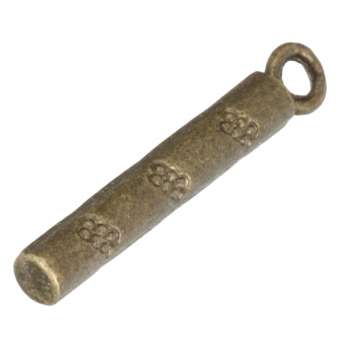 Metallanhänger mit Ornamenten, 24X3mm, bronzefarben bronzefarben