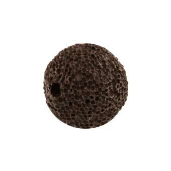 Lava, 10mm, rund, dunkelbraun 