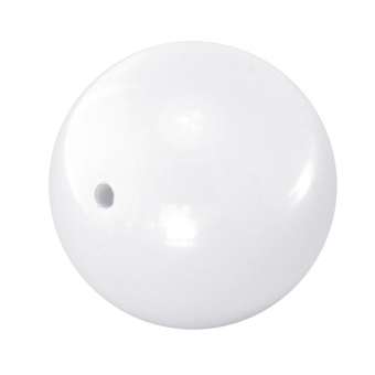 Glasperle, 12mm, rund, weiß weiß