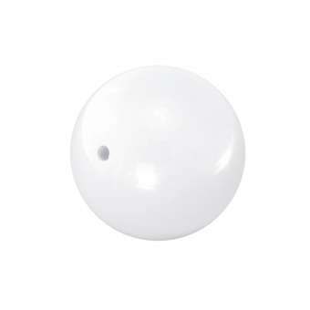 Glasperle, 6mm, rund, weiß weiß