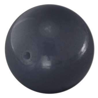 Glasperle, 14mm, rund, antrazith antrazith
