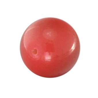 Glasperle, 8mm, rund, rot-orange rot-orange