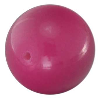 Glasperle, 16mm, rund, dunkelpink dunkelpink