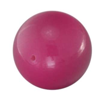 Glasperle, 14mm, rund, dunkelpink dunkelpink
