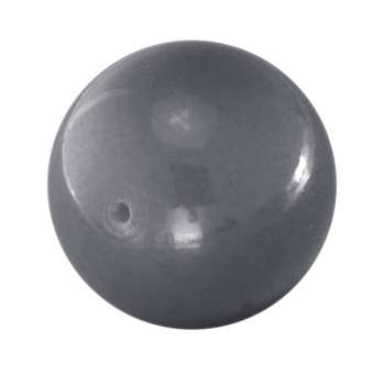 Glasperle, 12mm, rund, grau grau
