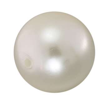Wachsperle, 12mm, rund, natur weiß 