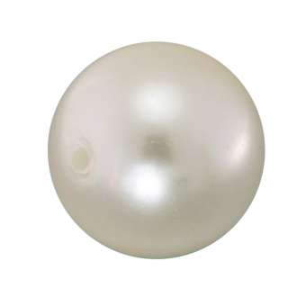Wachsperle, 10mm, rund, natur weiß natur weiß