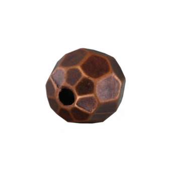 Kunststoffperle, 10mm, facettiert, kupferfarben 