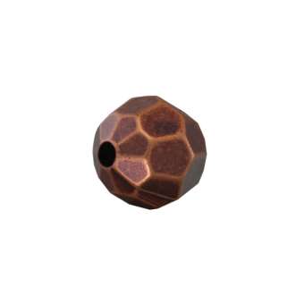 Kunststoffperle (10Stück), 8mm, facettiert, kupferfarben 
