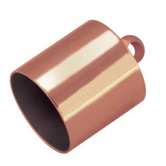 Endkappe mit Öse, Loch-Ø 14mm, 14,5X17mm, kupferfarben Loch-Ø 14mm