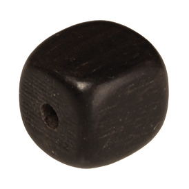 Holzperle (Tiger Ebony Wood / Ebenholz), 10mm, Würfel, braunen 