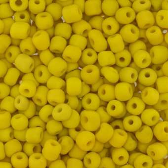 Rocailles, 50g, rund, 4mm, gelb gelb