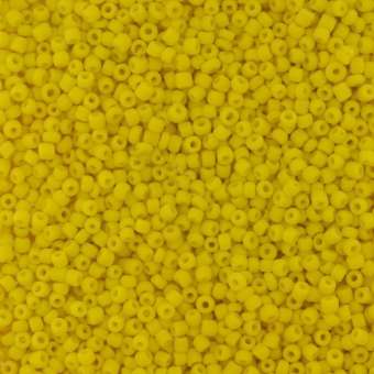Rocailles, 50g, rund, 1,5mm, gelb frost gelb frost