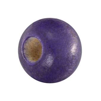 Holzperle (10 Stück), 10mm, rund, lilafarben lilafarben